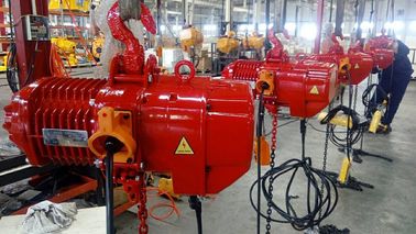 Yellow Color 10 Ton Chain Hoist With Hook , Chain Electric Hoist High Speed