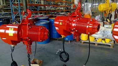 Yellow Color 10 Ton Chain Hoist With Hook , Chain Electric Hoist High Speed